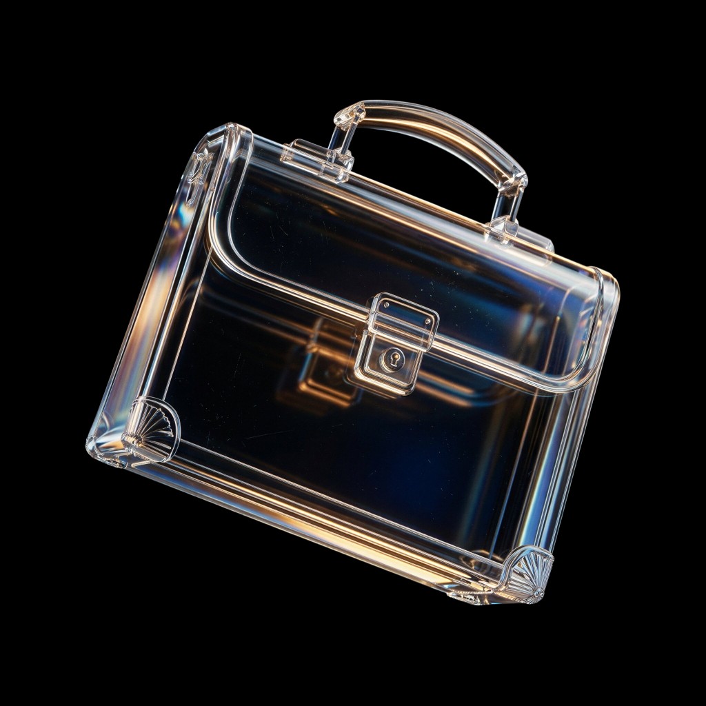 Transparent briefcase visual